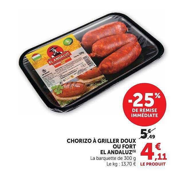 CHORIZO À GRILLER DOUX OU FORT EL ANDALUZ(5)