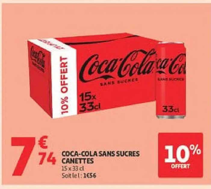 COCA-COLA SANS SUCRES CANETTES