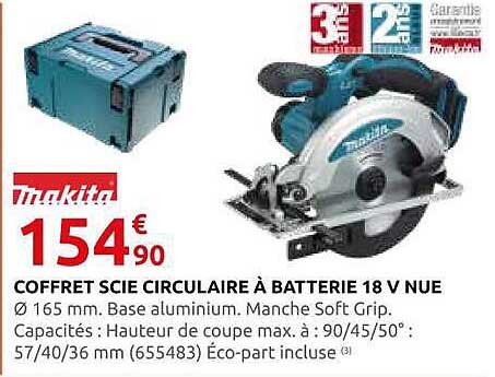 COFFRET SCIE CIRCULAIRE À BATTERIE 18 V NUE