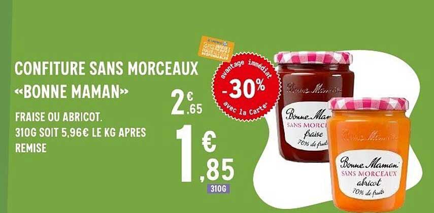 CONFITURE SANS MORCEAUX «BONNE MAMAN»