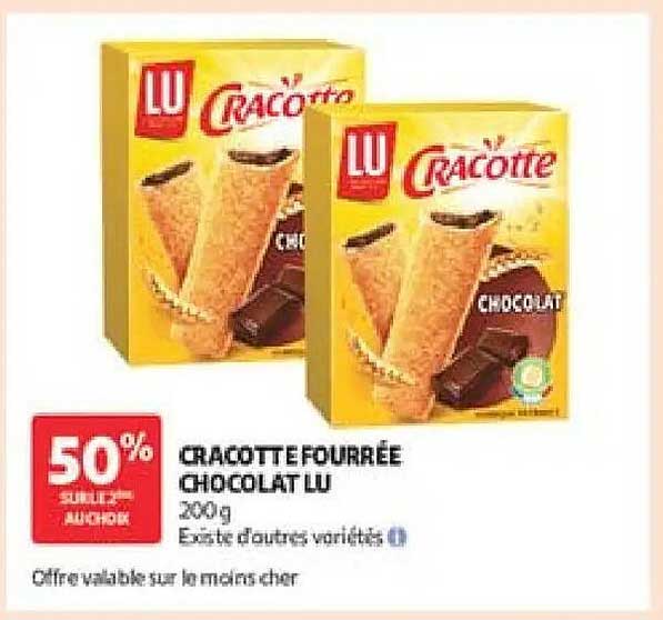 CRACOTTE FOURRÉE CHOCOLAT LU