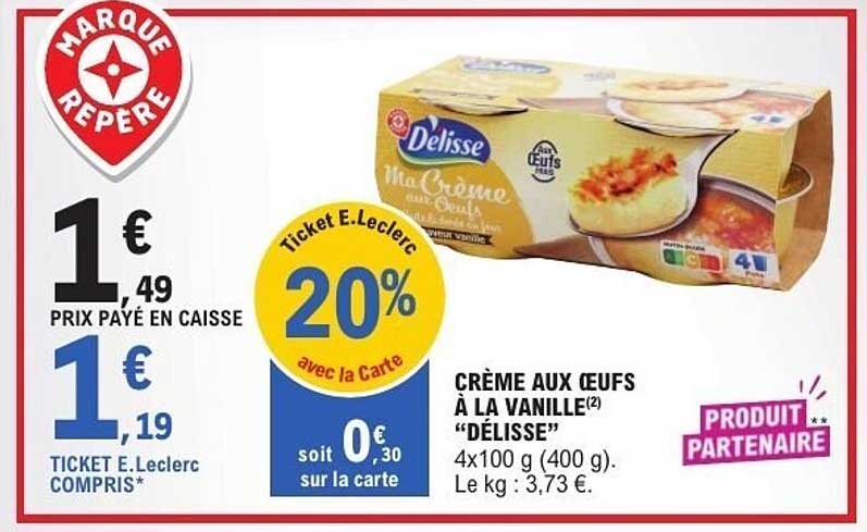 CRÈME AUX ŒUFS À LA VANILLE “DÉLISSE”