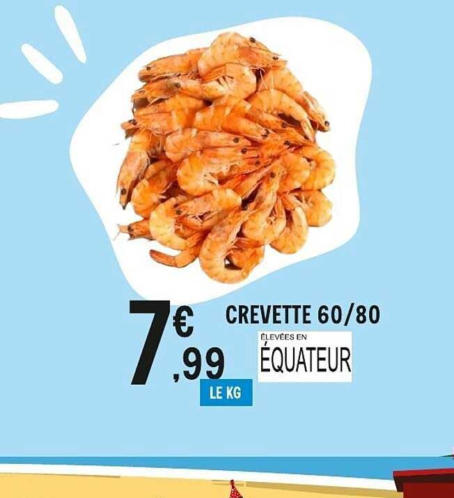 CREVETTE 60/80 ÉLEVÉES EN ÉQUATEUR