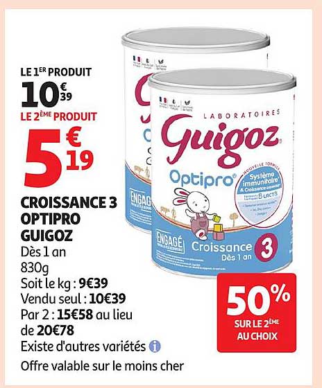 CROISSANCE 3 OPTIPRO GUIGOZ