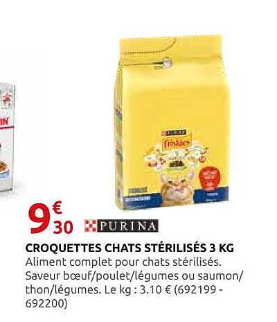 CROQUETTES CHATS STÉRILISÉS 3 KG