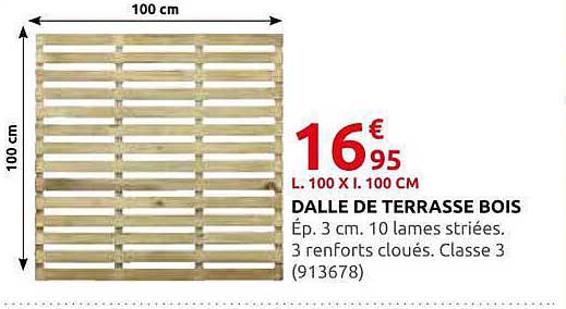 DALLE DE TERRASSE BOIS