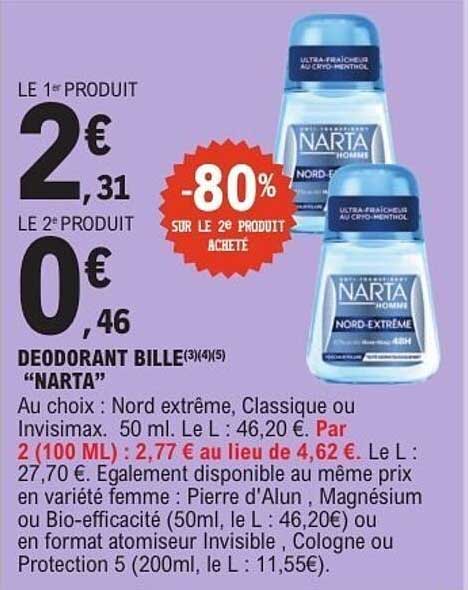 DEODORANT BILLE "NARTA"