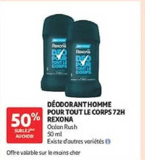 DÉODORANT HOMME POUR TOUT LE CORPS 72H REXONA