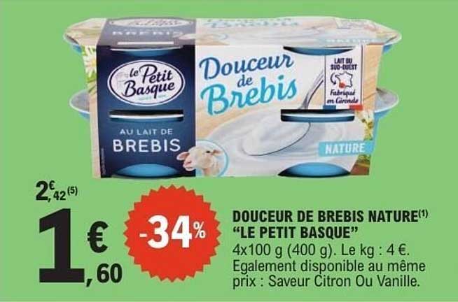 DOUCEUR DE BREBIS NATURE(1) "LE PETIT BASQUE"