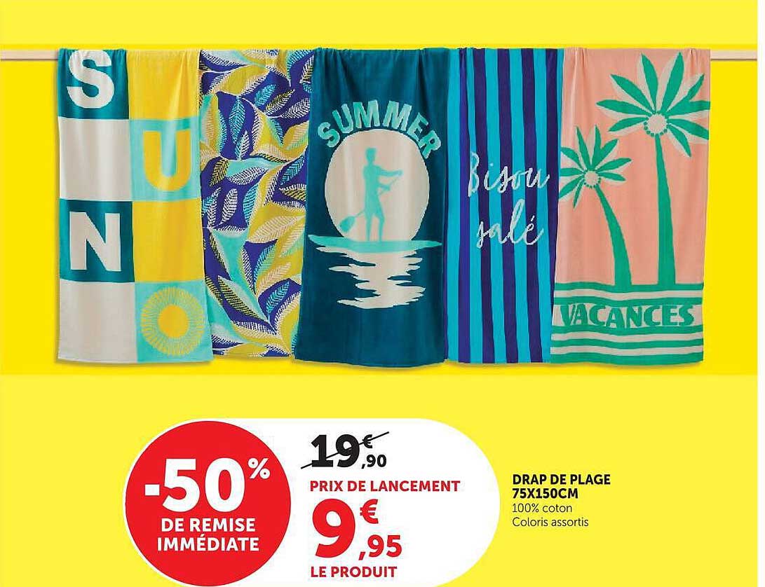 DRAP DE PLAGE 75X150CM