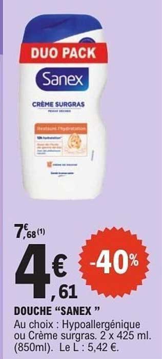 DUO PACK Sanex CRÈME SURGRAS