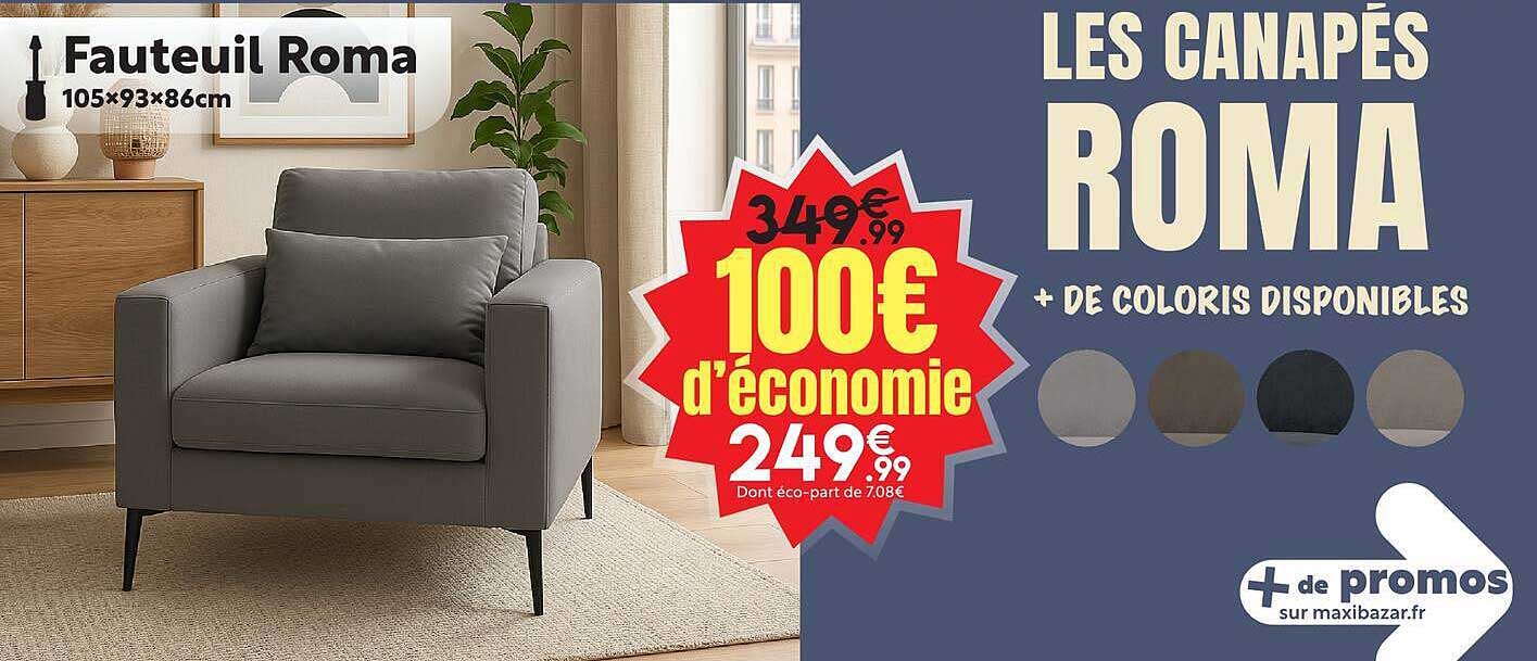 Fauteuil Roma 105*93*86cm