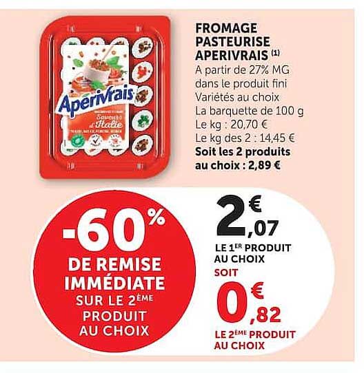 FROMAGE PASTEURISÉ APERIVRAIS