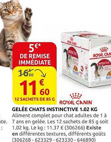 GELÉE CHATS INSTINCTIVE 1.02 KG