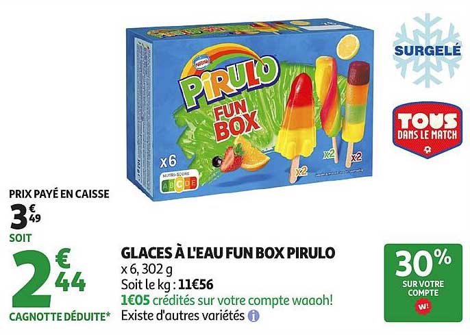GLACES À L’EAU FUN BOX PIRULO