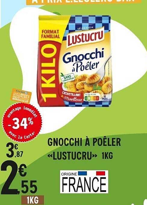 GNOCCHI À POÊLER «LUSTUCRU» 1KG