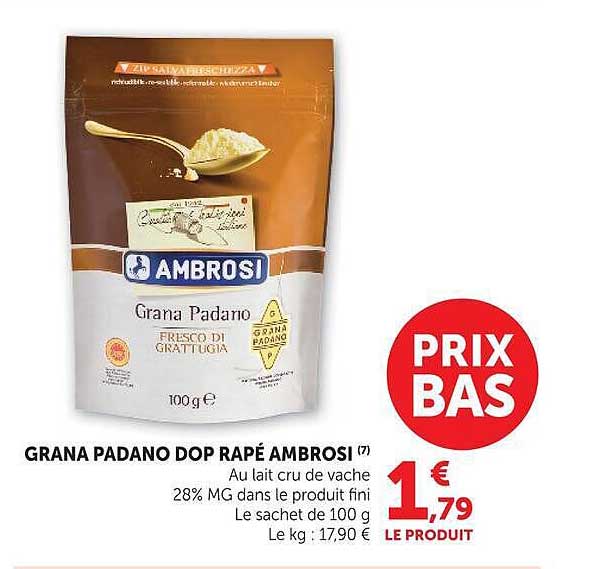 GRANA PADANO DOP RÂPÉ AMBROSI