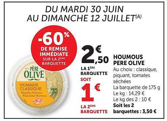 HOUMOUS PERE OLIVE