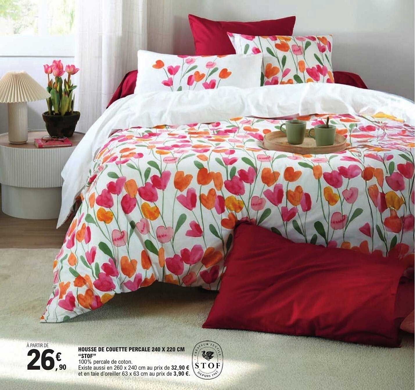 HOUSSE DE COUETTE PERCALE 240 X 220 CM “STOF”