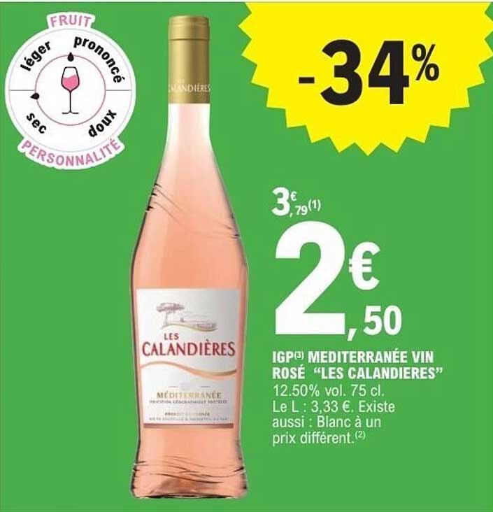 IGP MEDITERRANEE VIN ROSÉ “LES CALANDIÈRES”