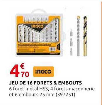 JEU DE 16 FORETS & EMBOUTS