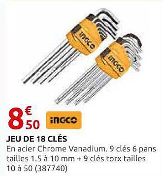 JEU DE 18 CLÉS