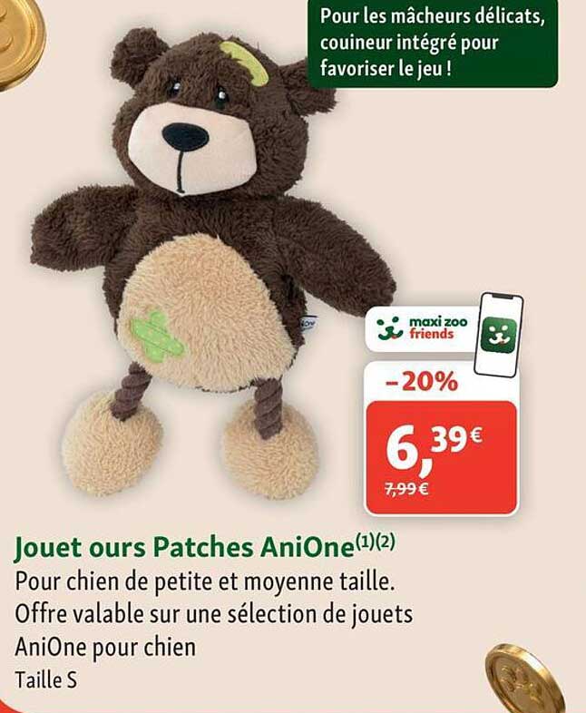 Jouet ours Patches AniOne