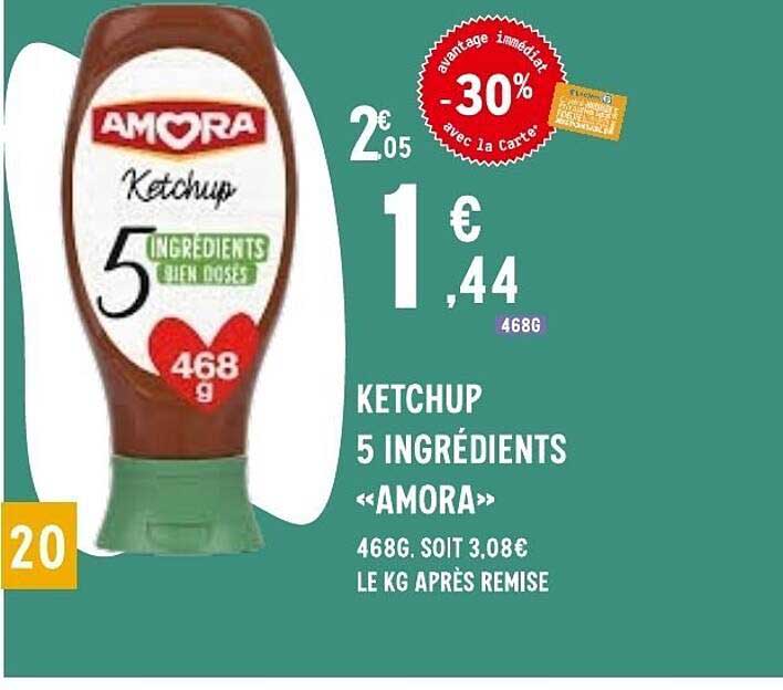 KETCHUP 5 INGRÉDIENTS «AMORA»