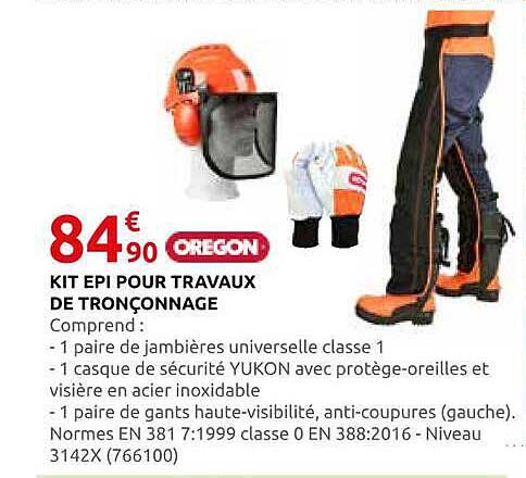 KIT EPI POUR TRAVAUX DE TRONçONNAGE