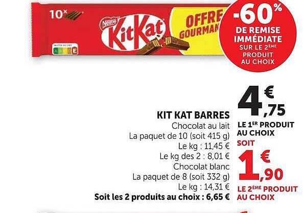 KIT KAT BARRES