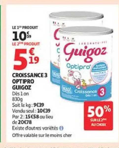 LE 1er PRODUIT 10€89 LE 2e PRODUIT 5€19