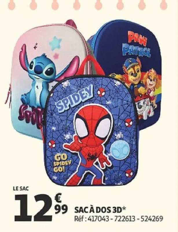 LE SAC 12€99 SAC À DOS 3D*