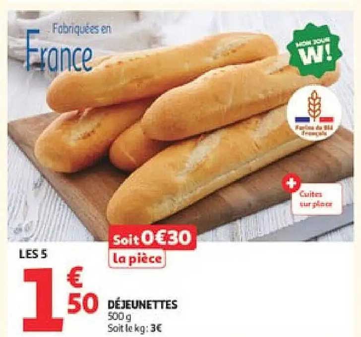 LES 5 DÉJEUNETTES 500 g Soit le kg : 3€