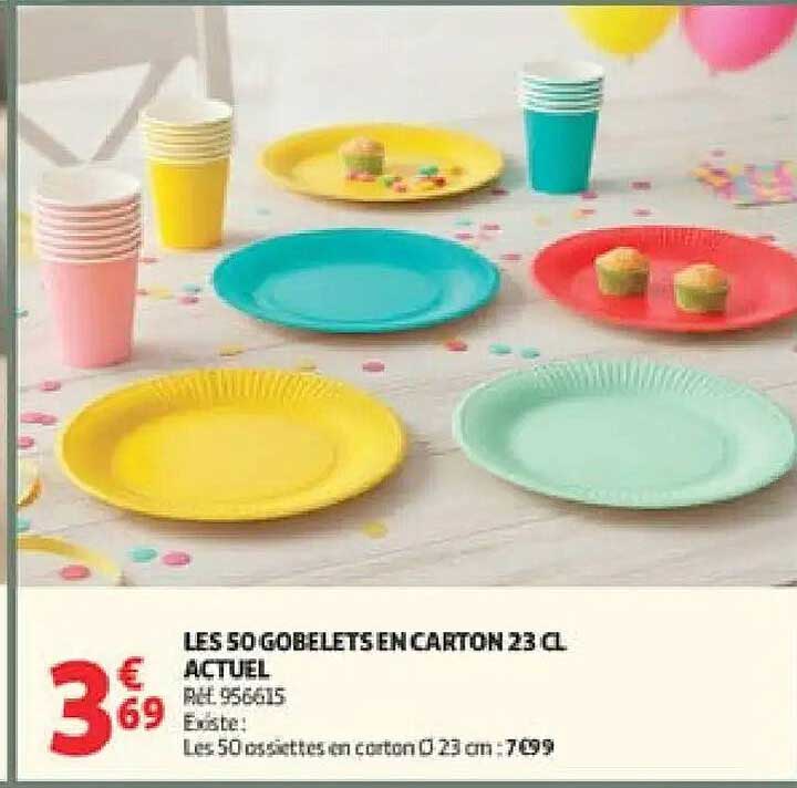 LES 50 GOBELETS EN CARTON 23 CL