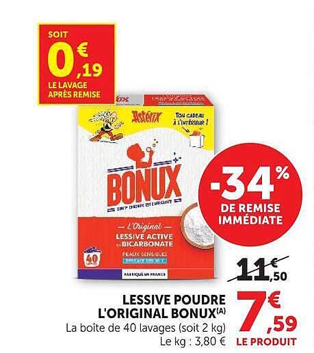LESSIVE POUDRE L'ORIGINAL BONUX