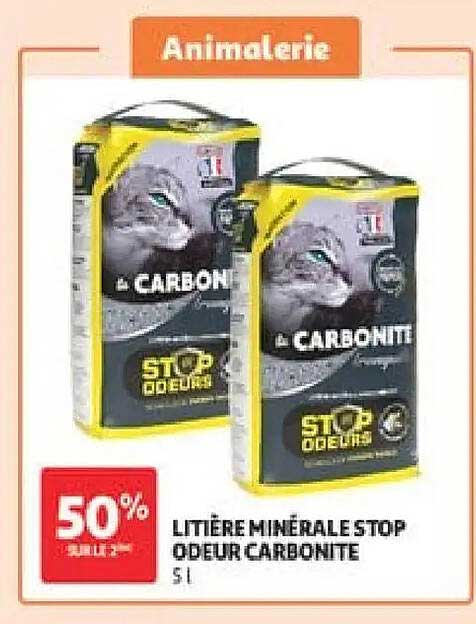 LITIÈRE MINÉRALE STOP ODEUR CARBONITE 5 L