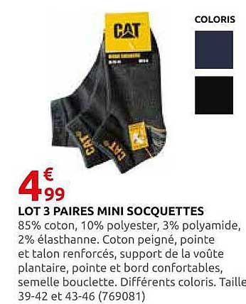 LOT 3 PAIRES MINI SOCQUETTES
