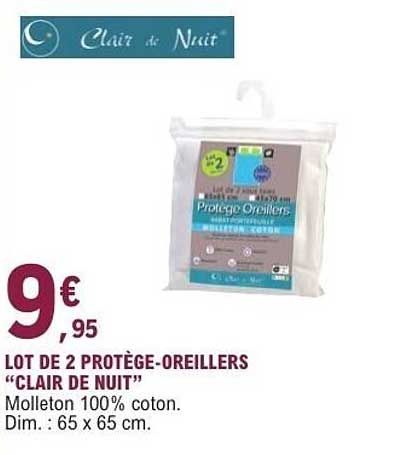 LOT DE 2 PROTÈGE-OREILLERS “CLAIR DE NUIT”