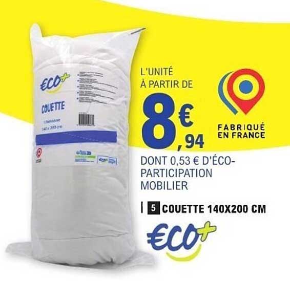 L'UNITÉ À PARTIR DE 8€94