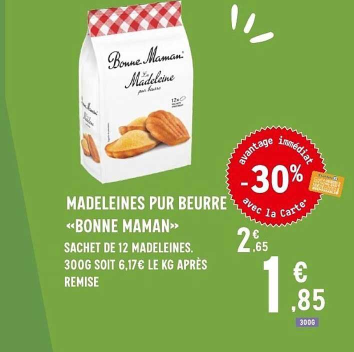 MADELEINES PUR BEURRE «BONNE MAMAN»