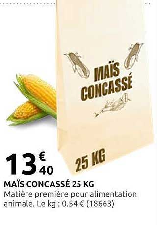 MAÏS CONCASSÉ 25 KG