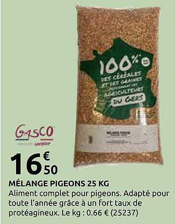 MÉLANGE PIGEONS 25 KG