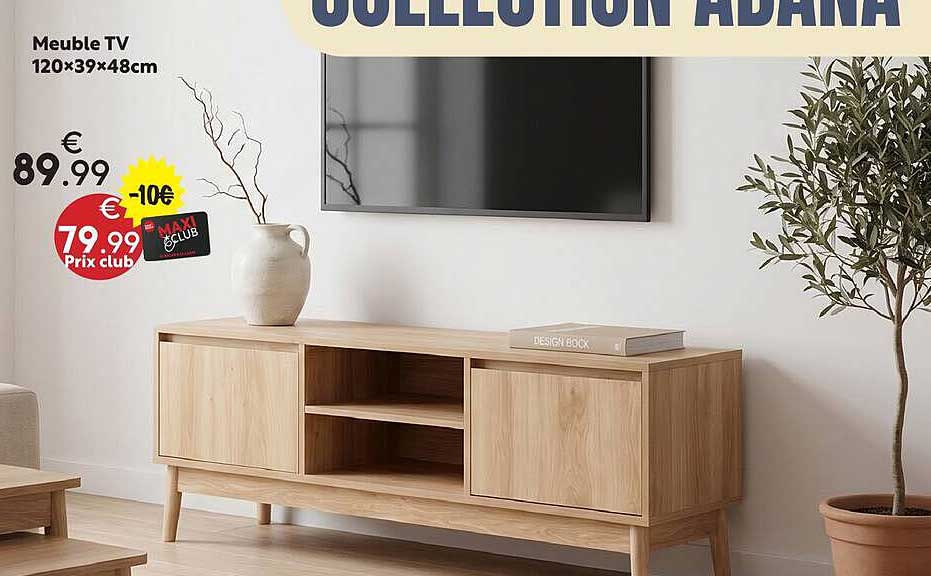 Meuble TV 120×39×48cm