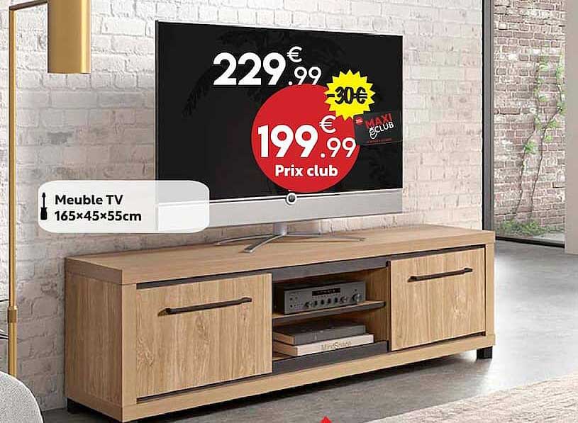 Meuble TV 165×45×55cm