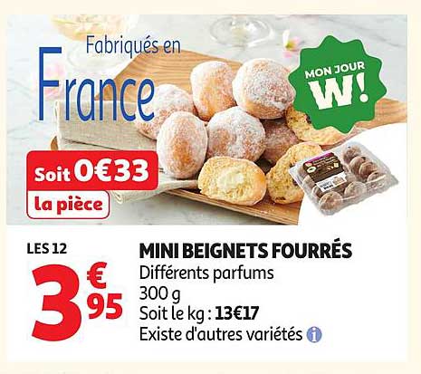 MINI BEIGNETS FOURRÉS