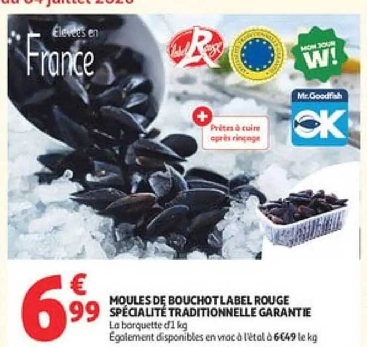 MOULES DE BOUCHOT LABEL ROUGE SPÉCIALITÉ TRADITIONNELLE GARANTIE