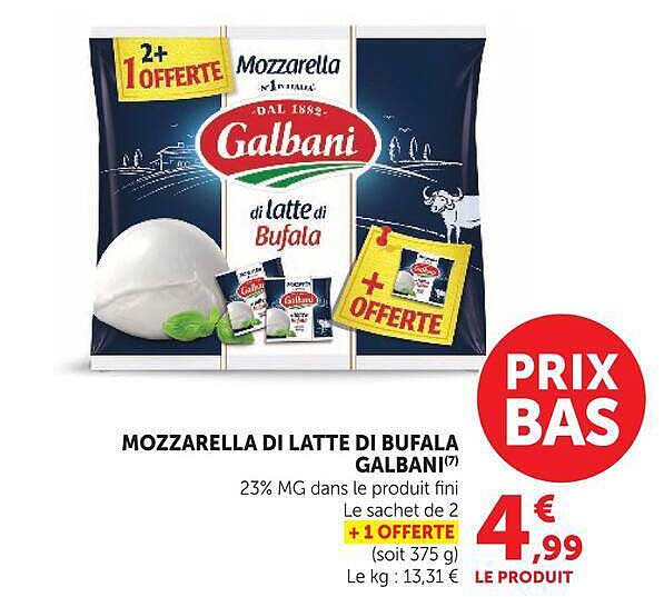 MOZZARELLA DI LATTE DI BUFALA GALBANI
