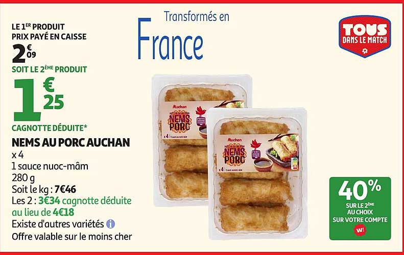 NEMS AU PORC AUCHAN