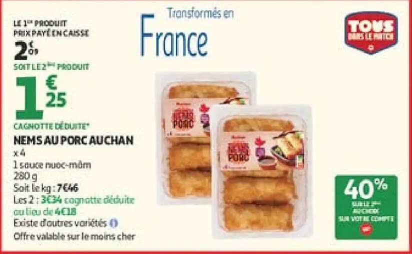 NEMS AU PORC AUCHAN