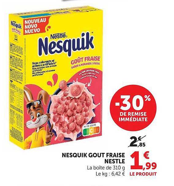 NESQUIK GOUT FRAISE NESTLE
